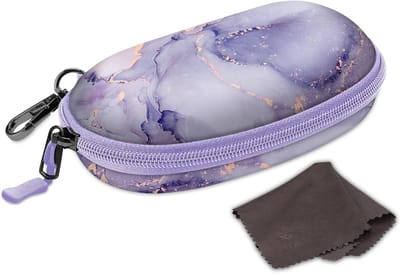 Zonnebrillen Etui - Harde Pouch met Carabiner en Rits - Grote Brilhouder voor Dames en Heren, Ideaal voor Buitenactiviteiten en Fietsen
