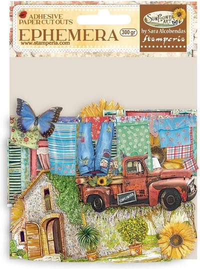 Stamperia - Sunflower Art Ephemera Elemens and Sunflowers (36pcs) (DFLCT20)