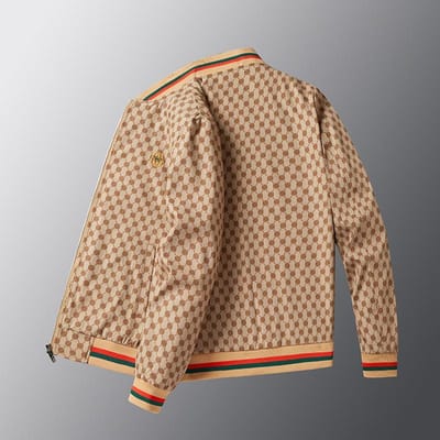Veste blanche brodée pour homme Printemps et automne Nouvelle veste d'uniforme de baseball pour homme 5XL beige