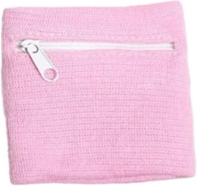 Go Go Gadget - Zweetbandje - Polsbandje - Sportband - Met rits - Geld opbergen - 8*8cm - 1 stuk - Licht Roze
