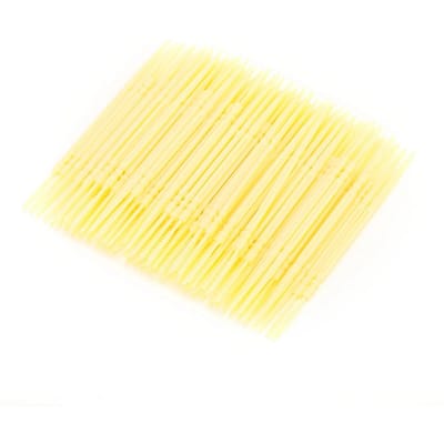 100 stuks Zak Dubbelzijdige Tandenreiniging Tandenstoker Mondverzorging Floss Pick Tandenstoker (Geel) yellow