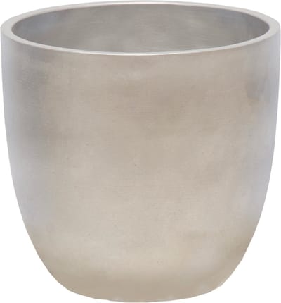 Mega Collections Plantenpot/bloempot - keramiek - zilver - D11 x H10 cm