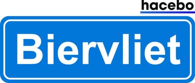 Hacebo - Plaatsnaam Sticker - 29x10 CM - Biervliet sticker - Verkeersborden sticker - grappige cadeaus - Biervliet