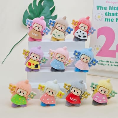 10 stuks Set YOYO Figuur Speelgoed Baby Beeldje Bureau Decoratie Model Ornamenten Speelgoed Jongens Meisjes Kerstcadeaus gray