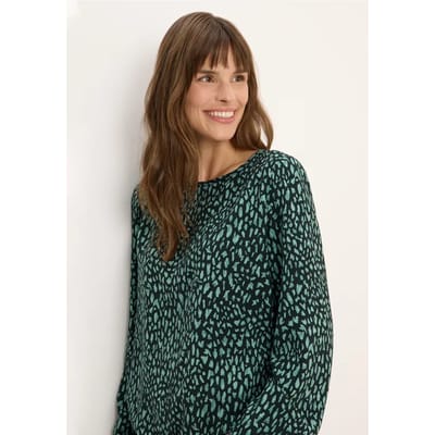 Bedrukte blouse met koord