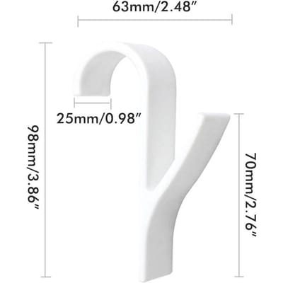 Cintre pour radiateur de salle de bain pour radiateur chauffant à serviettes Rail Porte-vêtements Crochets de bain Support blanc