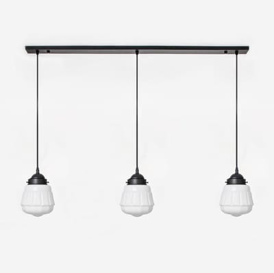 3 x Cadence lampen aan plafondbalk Moonlight - Art Deco Trade