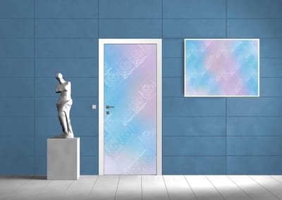 Fotobehang Klassiek | Blauw, Paars | 91x211cm