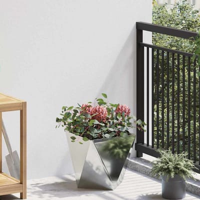 vidaXL Plantenbak Zilver 30 x 30 x 30 cm Gegalvaniseerd staal