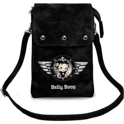 Karactermania - Betty Boop Motor Love - Mobiele Telefoon Schoudertas - Crosbody GSM Tas - Zwart