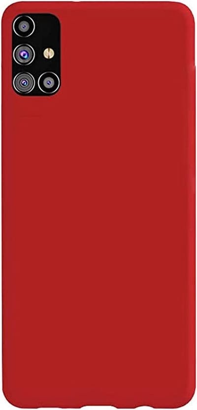 LuxeBass Hoesje geschikt voor Samsung Galaxy M31S - Silicone case - Kunststof - Soft cover - Rood