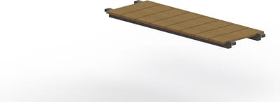Gepoedercoat staal - bankje -130x44x6cm - Zwart - MySteel