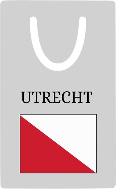Hacebo® - Utrecht metalen boekenlegger - Utrecht - toeristen - stad - vlag - geschenk - cadeau - kado Bladwijzer boekenleggers - 7.6 cm x 5cm