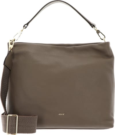abro Leren Schoudertas Leather Dalia Hobo Bag Kaia Tope Taupe
