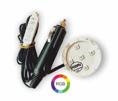 POPPY GRACE MATE® LED Verlichting RGB – 12-24 Volt met Aanstekerplug – Sfeervolle Auto Verlichting voor Luchtverfrissers