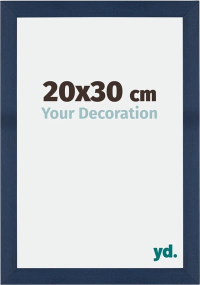 Your Decoration - Fotolijst 20x30 cm - MDF - Donkerblauw Geveegd - Mura