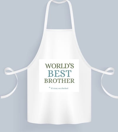 Akyol - world's best brother Keukenschort - Broer - een broer - verjaardagscadeau - cadeau voor broer - gift - kado - 82 bij 71 cm