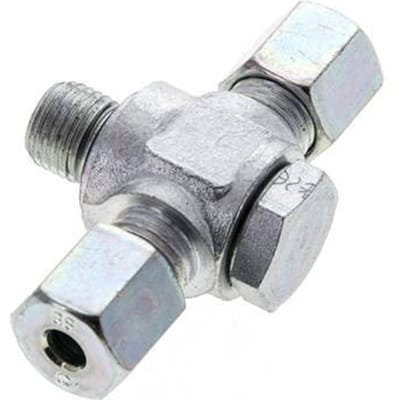 6S & G1/4'' Verzinkt Stalen T-Draaidoorvoer Snijringkoppeling Buitendraad 400bar NBR ISO 8434-1