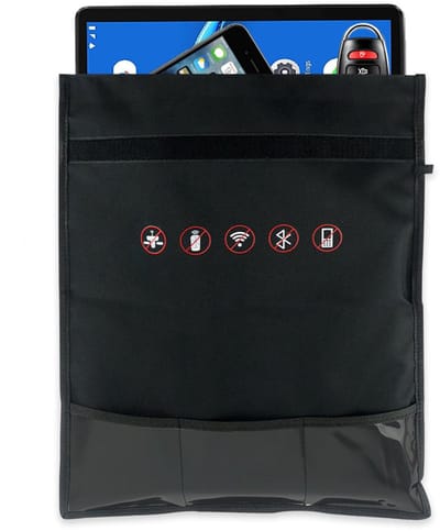 Meichoon Sleutelhanger Houder Anti Tracking Spion Diefstal Pouch Straling De Nieuwe Sticky Duurzame Key Blocker Jammer Portemonnee Mobiele Telefoon Privacy Bescherming Grote Zwart