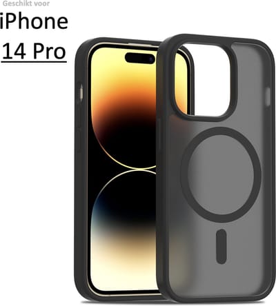 Brosendaal Hoesje - Geschikt voor Apple iPhone 14 Pro – Mat Zwart – MagSafe-compatibel Telefoonhoesje – Ultradun en maximale Valbescherming
