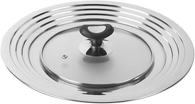 Pannen Deksel - Universeel Deksel - Koken en Bakken - Transparant Glas - Verstelbaar - Zilver