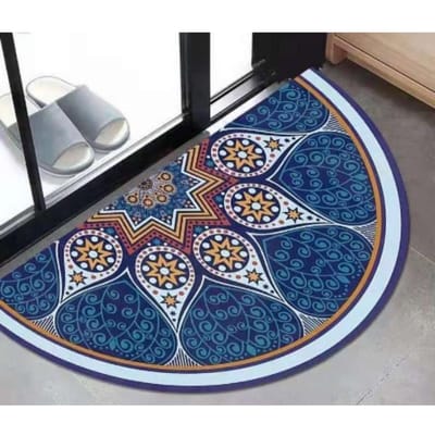 Etnische Wind Kristal Velours Mat Retro Huis Slaapkamer Absorberende Antislip Mat Badkamer Deurmat 50 * 80Cm