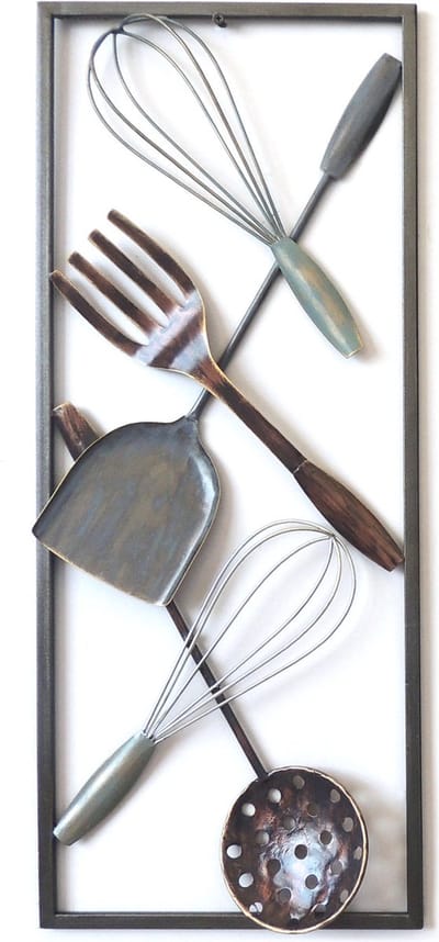 AL - Wanddecoratie - Keukengerei - 25 x 60 cm