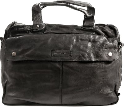 HAROLD'S Leren Business tas Laptoptas met laptopvak Submarine Businessbag Black Zwart