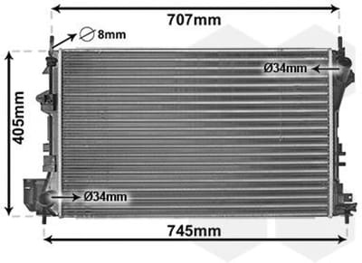 Van Wezel - RADIATOR VOOR OPEL SIGNUM 2003-2005 1300244