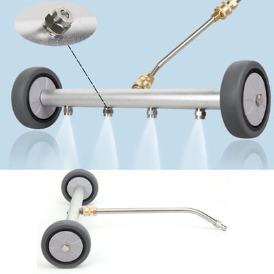 Dailygoods- Hogedrukreiniger met dubbele functie - Terrasreiniger - Waterbezemreiniger - 4000 psi - Robuuste kunststof behuizing - Eenvoudige installatie - Waterbezem