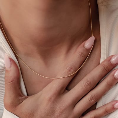 Hey Happiness Slangenketting Dames - 925 Sterling Zilver 18K Goud Verguld - Verstelbaar - Hypoallergeen