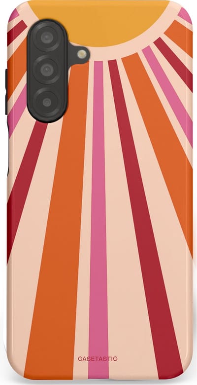Casetastic Hoesje Geschikt voor Samsung A26 - Stijlvolle Beschermende Duo-layer Case - Retro straal