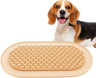 Honden Likmat - Voerbak Mat - Langzaam Eten - Anti-verstikkingsontwerp - 45.5 x 24.8 cm - Geel