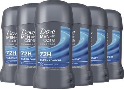 Dove Men+Care - Anti-Transpirant Deodorant Stick - Advanced - Clean Comfort - 6 x 50 ml - Voordeelverpakking