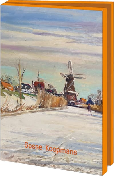 Bekking & Blitz - Kerstkaartenmapje - Set Kerstkaarten - Kunstkaarten - 10 stuks - Inclusief enveloppen - Uniek design - Winterlandschappen - Schaatstaferelen - Gosse Koopmans