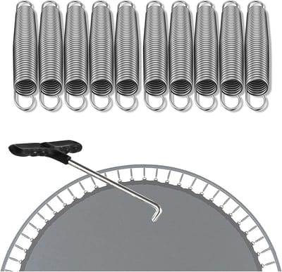 Trampoline Veren Set - Vervangende Springs - Trampoline Reparatie - Gegalvaniseerd Staal - 3.9 Inch Lengte - Zilver