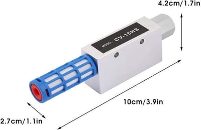 Vacuümgenerator met Geluiddemper - Pneumatische Ejector - Aluminiumlegering - Zuigcapaciteit 63 Liter/min - Werkdruk 1-6 BAR - Model CV-15HS - Vacuümejector