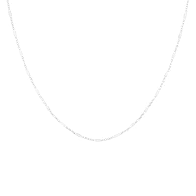 OOZOO Jewellery - zilverkleurige ketting met klassiek detail - SN-2003