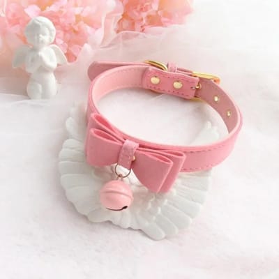 lolita Strikkraag, Een ketting met belletjes, Leuke kraag, Choker nekketting, Riemhalsband Donker Gothic Kettingketting, Cosplay rekwisieten roze