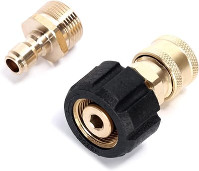 Adapterset voor Hogedrukreiniger - M22 naar 1/4" Koppelingen voor Universele Spuitpistolen en Slangen - 2 Stuks