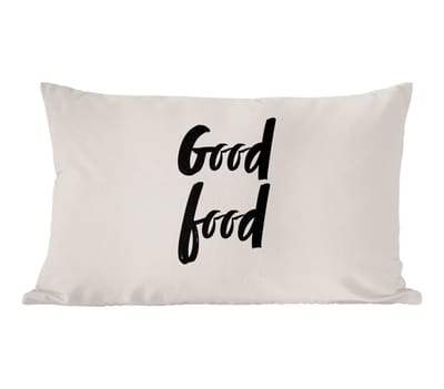 Sierkussens - Kussentjes Woonkamer - 60x40 cm - Spreuken - Eten - Koken - Good food - Quotes - Good food