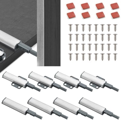 Unyqoos® Onzichtbare drukdeuropener set met magnetische sluiting voor kastdeuren