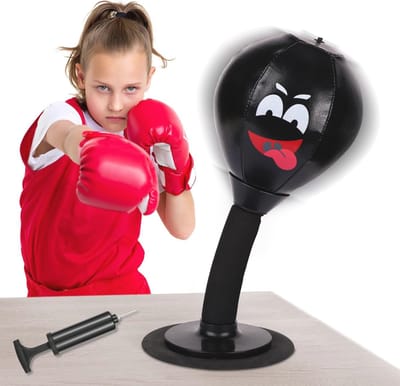 Bureau Bokszak met Zuignap - Ideaal voor Kinderen en Volwassenen - Kantoor Fun Punch Rage Bag
