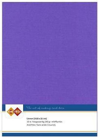 A5 Violet Linnenkarton 10 stuks
