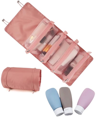 Dailygoods- Cosmetische Tas Groot - Draagbare Toilettas - Opvouwbaar - Waterdicht - Organizer - Multifunctionele Opbergtas 55*23cm
