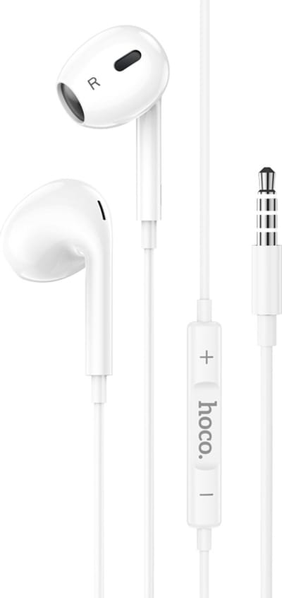 Oortjes met draad - Microfoon - In Ear Oordopjes - 3,5mm Jack Aansluiting - 120cm kabel - Wit