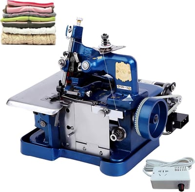 Overlock Naaimachine - 3-draads Overlocker - Zomen en Naaien - 3000 Steken Per Minuut - 255x210x270 mm - Blauw