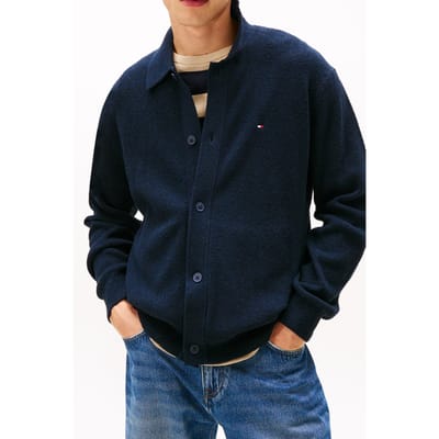Tommy Hilfiger Textured Polo Cardigan Desert Sky Taglia: M | Cardigan Outlet | Uomo