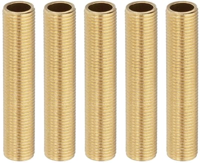 Fijne Messing Buis voor Lampen, 5 Stuks, 50 mm Adapter, Holle Buis, Coupler en Connector voor DIY Reparatie en Verlichting Accessoires