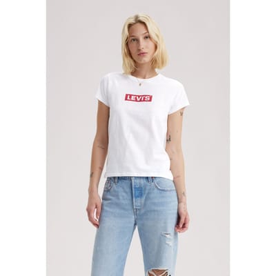 Levi's Authentic Tshirt Core Boxtab Tee White Taglia: S | Maglie Sportivi Outlet | Donna | Bianco